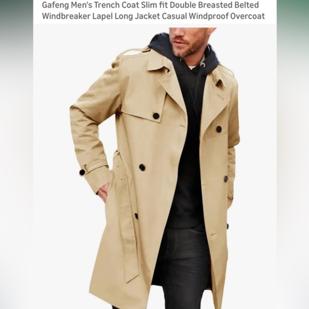 Men's Tan Trench Coat